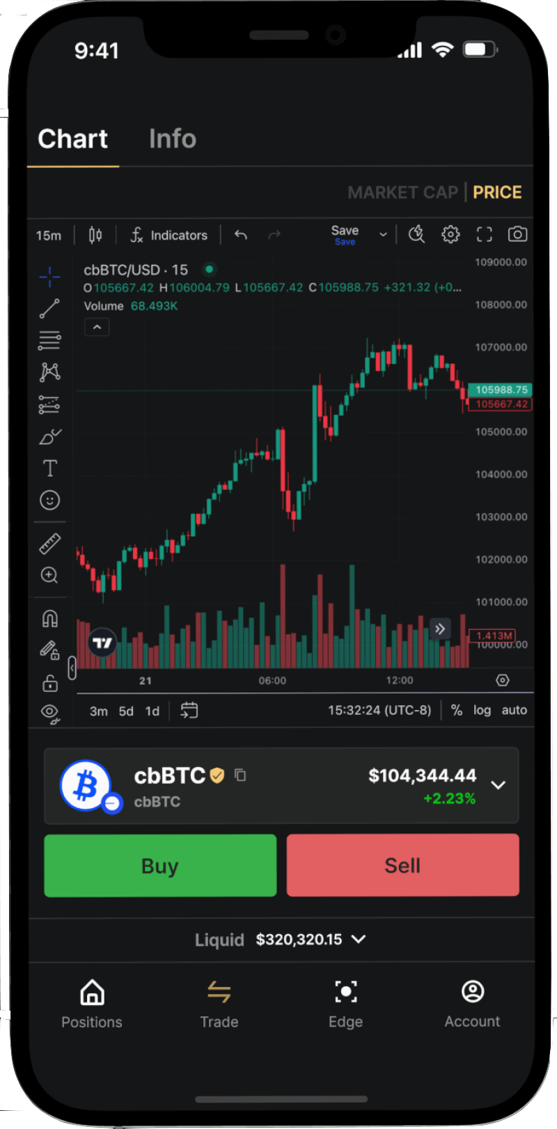 Platform preview showing trading interface